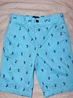 The Children’s Place Boys Aqua Palm Tree Print Chino Shorts